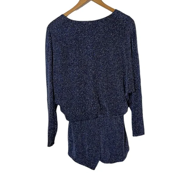 Endless Rose - Long Sleeve Sparkly Black and Blue Romper - Size Small - Picture 3 of 8